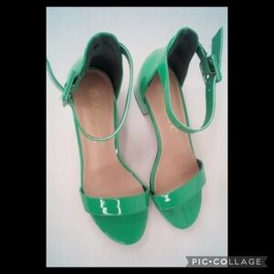 ALLEGRA Lime green sandals.